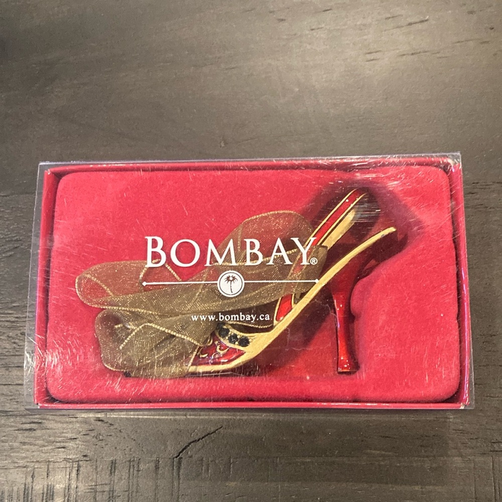 Shoe Christmas Ornament by Bombay - Red Baroque Sling Pump